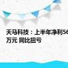 天马科技：上半年净利5606.93万元 同比扭亏