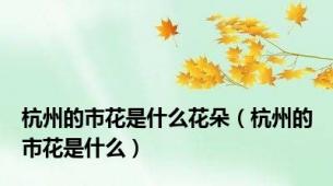 杭州的市花是什么花朵（杭州的市花是什么）