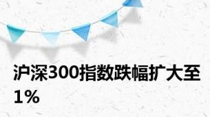 沪深300指数跌幅扩大至1%