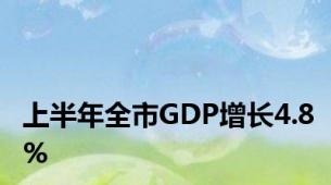 上半年全市GDP增长4.8%