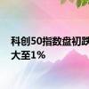 科创50指数盘初跌幅扩大至1%