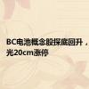 BC电池概念股探底回升，英诺激光20cm涨停