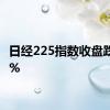 日经225指数收盘跌0.01%