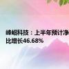 峰岹科技：上半年预计净利润同比增长46.68%