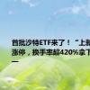 首批沙特ETF来了！“上新”首日涨停，换手率超420%拿下市场第一