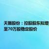 天振股份：控股股东拟增持50万至70万股稳定股价