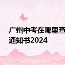 广州中考在哪里查录取通知书2024