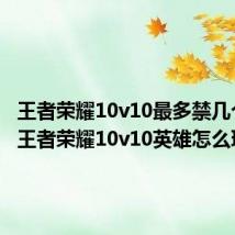 王者荣耀10v10最多禁几个英雄 王者荣耀10v10英雄怎么玩