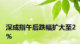 深成指午后跌幅扩大至2%