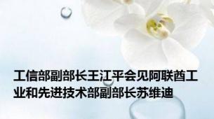 工信部副部长王江平会见阿联酋工业和先进技术部副部长苏维迪