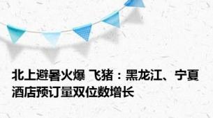 北上避暑火爆 飞猪：黑龙江、宁夏酒店预订量双位数增长