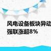 风电设备板块异动，新强联涨超8%