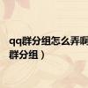 qq群分组怎么弄啊（qq群分组）