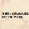 英诺特：实际控制人提议回购5000万元至1亿元股份