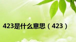 423是什么意思（423）