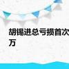 胡锡进总亏损首次破10万