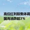 高位红利股集体调整 中国海油跌超3%