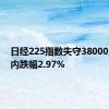 日经225指数失守38000点，日内跌幅2.97%