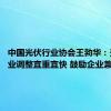 中国光伏行业协会王勃华：光伏行业调整宜重宜快 鼓励企业兼并重组