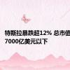 特斯拉暴跌超12% 总市值回落至7000亿美元以下