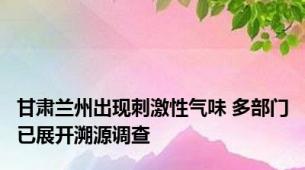 甘肃兰州出现刺激性气味 多部门已展开溯源调查