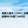 离岸人民币（CNH）兑美元北京时间04:59报7.2402元