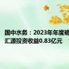 国中水务：2023年年度确认北京汇源投资收益0.83亿元