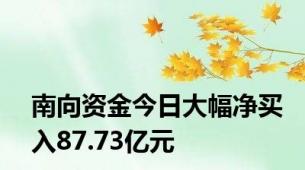 南向资金今日大幅净买入87.73亿元