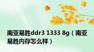 南亚易胜ddr3 1333 8g（南亚易胜内存怎么样）