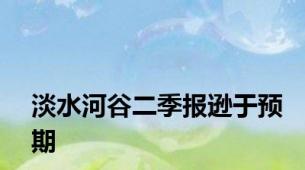 淡水河谷二季报逊于预期