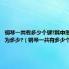 钢琴一共有多少个键?其中黑白键各为多少?（钢琴一共有多少个键）