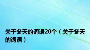 关于冬天的词语20个（关于冬天的词语）