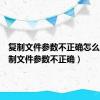 复制文件参数不正确怎么办（复制文件参数不正确）