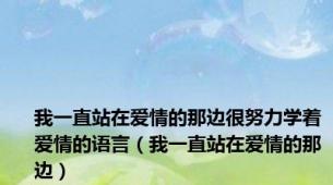 我一直站在爱情的那边很努力学着爱情的语言（我一直站在爱情的那边）