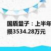 国盾量子：上半年净亏损3534.28万元