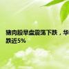 猪肉股早盘震荡下跌，华统股份跌近5%