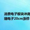 消费电子板块冲高，达瑞电子20cm涨停