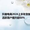 抖音电商2024上半年货架场景月活跃用户提升超60%