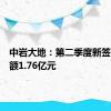 中岩大地：第二季度新签订单金额1.76亿元