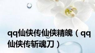 qq仙侠传仙侠精魄（qq仙侠传斩魂刀）