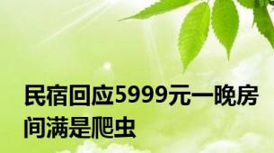 民宿回应5999元一晚房间满是爬虫