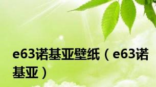 e63诺基亚壁纸（e63诺基亚）