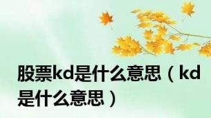 股票kd是什么意思（kd是什么意思）