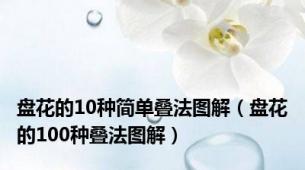 盘花的10种简单叠法图解（盘花的100种叠法图解）