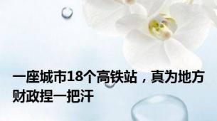 一座城市18个高铁站，真为地方财政捏一把汗