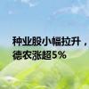 种业股小幅拉升，万向德农涨超5%