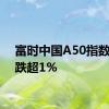 富时中国A50指数期货跌超1%