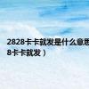 2828卡卡就发是什么意思（2828卡卡就发）