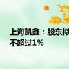 上海凯鑫：股东拟减持不超过1%