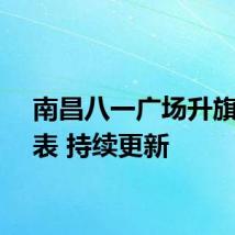 南昌八一广场升旗时间表 持续更新